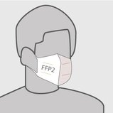 Grafik Kopf FFP2-Maske